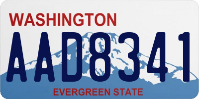 WA license plate AAD8341