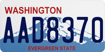 WA license plate AAD8370