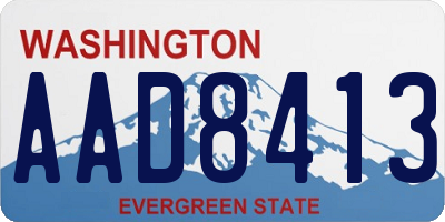 WA license plate AAD8413