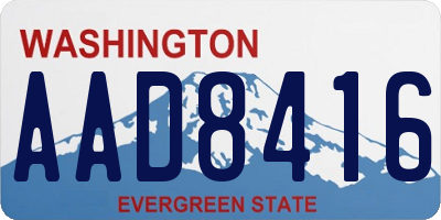 WA license plate AAD8416