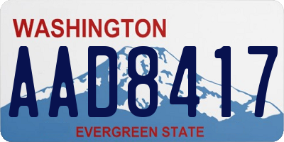 WA license plate AAD8417