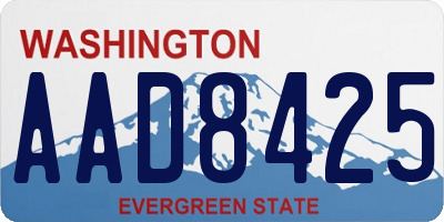 WA license plate AAD8425