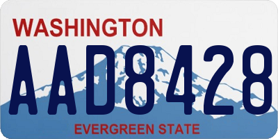 WA license plate AAD8428
