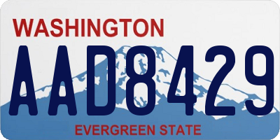 WA license plate AAD8429