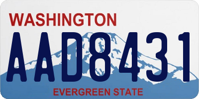 WA license plate AAD8431