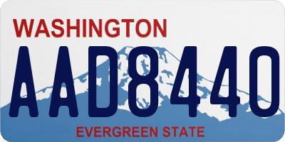 WA license plate AAD8440