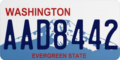 WA license plate AAD8442