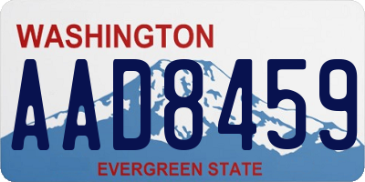 WA license plate AAD8459