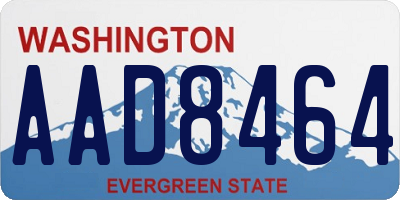 WA license plate AAD8464