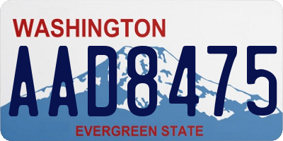 WA license plate AAD8475