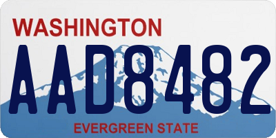 WA license plate AAD8482