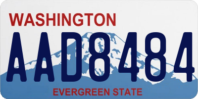 WA license plate AAD8484