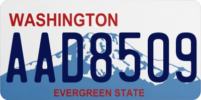 WA license plate AAD8509