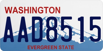 WA license plate AAD8515