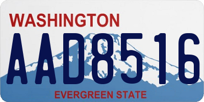 WA license plate AAD8516