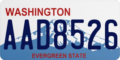 WA license plate AAD8526