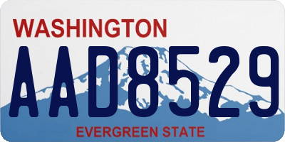 WA license plate AAD8529