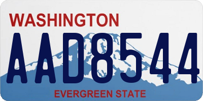 WA license plate AAD8544