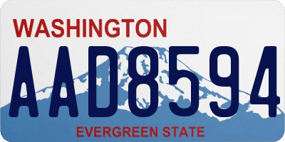 WA license plate AAD8594