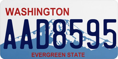 WA license plate AAD8595