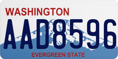 WA license plate AAD8596