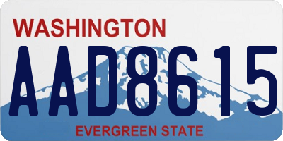 WA license plate AAD8615