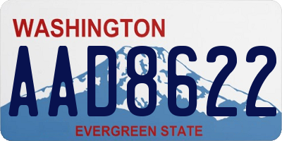 WA license plate AAD8622