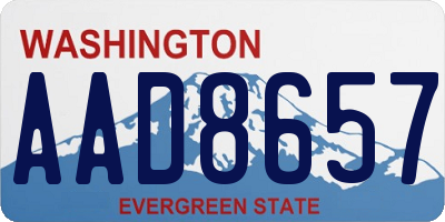 WA license plate AAD8657