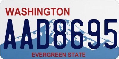 WA license plate AAD8695