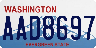 WA license plate AAD8697