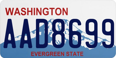 WA license plate AAD8699