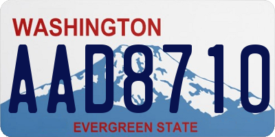 WA license plate AAD8710