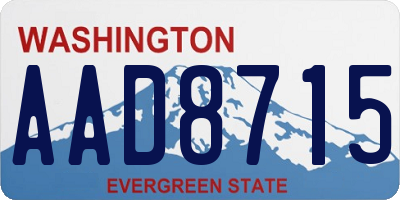 WA license plate AAD8715