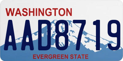 WA license plate AAD8719