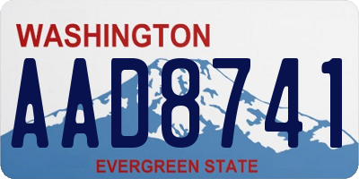 WA license plate AAD8741
