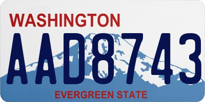 WA license plate AAD8743