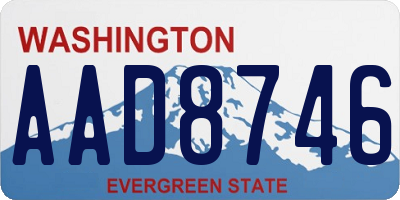 WA license plate AAD8746