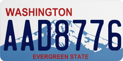 WA license plate AAD8776