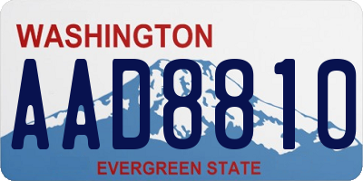 WA license plate AAD8810