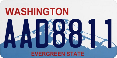 WA license plate AAD8811