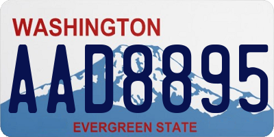 WA license plate AAD8895