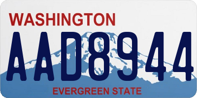 WA license plate AAD8944