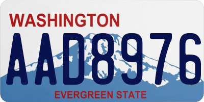 WA license plate AAD8976
