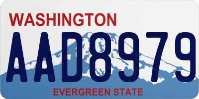 WA license plate AAD8979