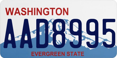 WA license plate AAD8995