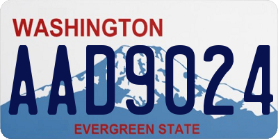 WA license plate AAD9024