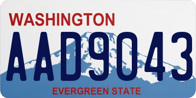 WA license plate AAD9043