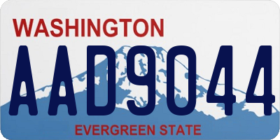 WA license plate AAD9044