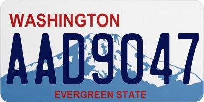 WA license plate AAD9047