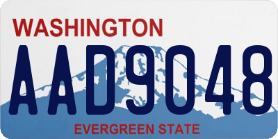 WA license plate AAD9048